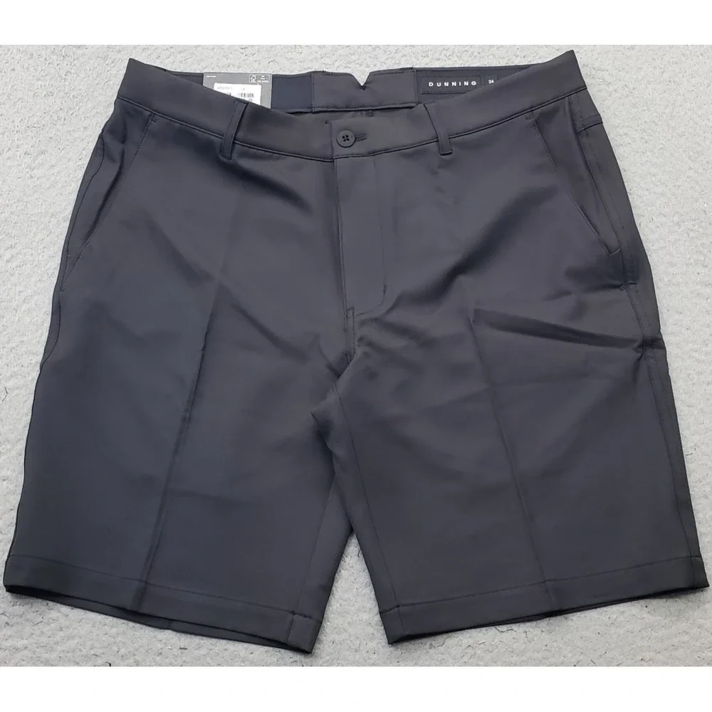 Dunning Golf Shorts Mens 34 Black Player Fit Woven Performance Stretch D7S22H623